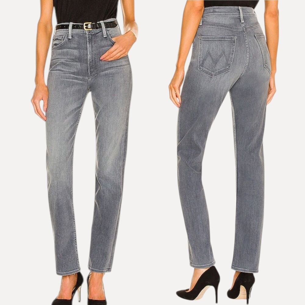 Mother Denim High Waisted Rider Skimp Jeans Bars & Phrases Women's Size 28 (6/8)